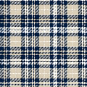 Fabric, Decor Navy and And Tan Wallpaper Home Plaid | Spoonflower