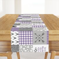 To the Mountains - Wholecloth Cheater Quilt - Purple Rotated