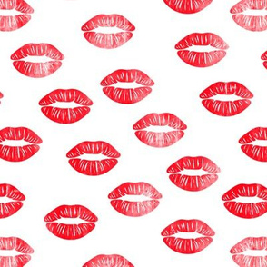 smooches - kisses - red