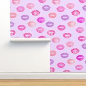 smooches - kisses - multi on purple