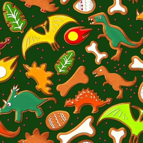 Dinosaur Gingerbread Cookies