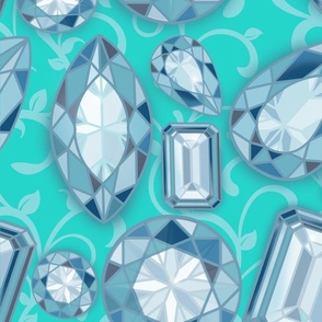 Blue Diamonds Tiffany Large Scale