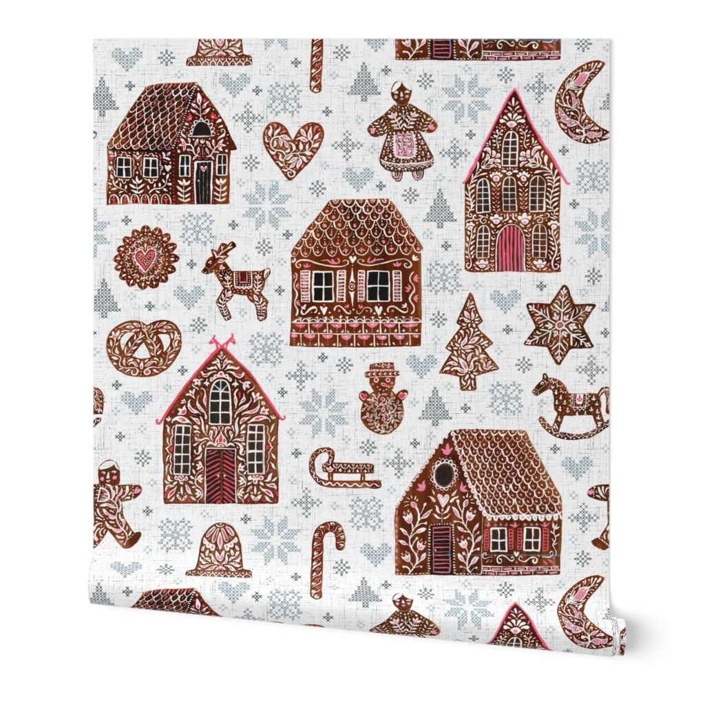 Swedish Gingerbread with cross stitches