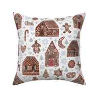 Swedish Gingerbread with cross stitches