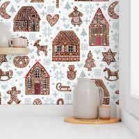 Swedish Gingerbread with cross stitches