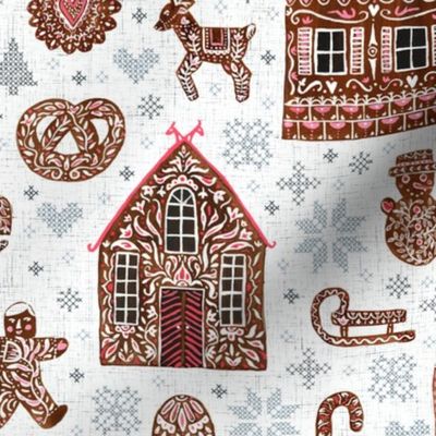 Swedish Gingerbread with cross stitches