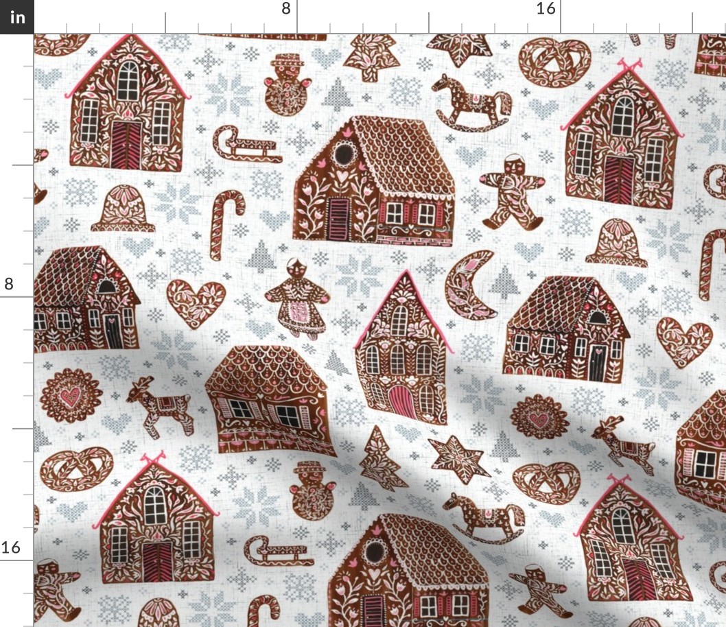 Swedish Gingerbread with cross stitches