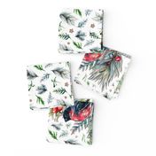 Tea Towel-Winter Tree Birds