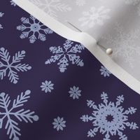 Snowflakes Royal Purple