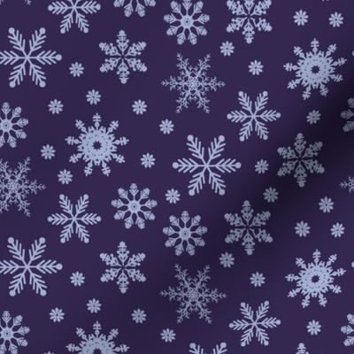 Snowflakes Royal Purple