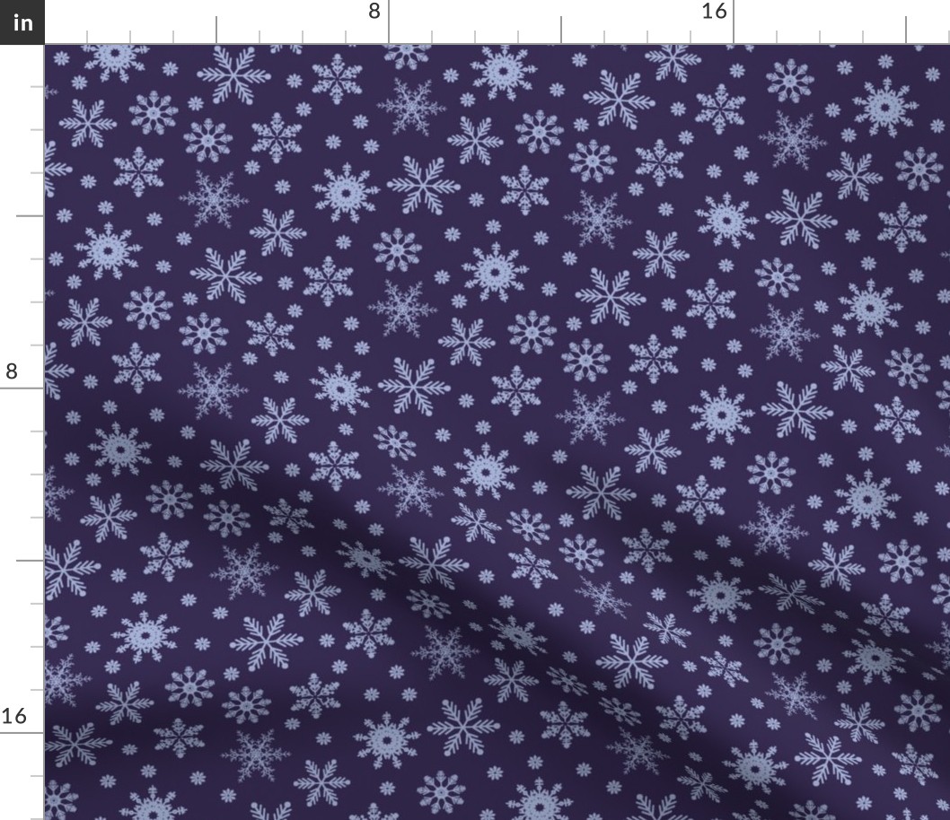 Snowflakes Royal Purple