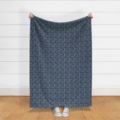 weimaraner dog fabric and coffees - navy (smaller version)