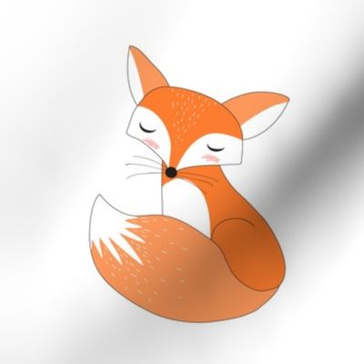 6" Sleepy Fox - Swatch size