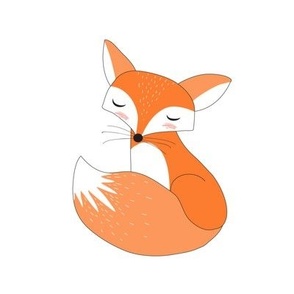 6" Sleepy Fox - Swatch size