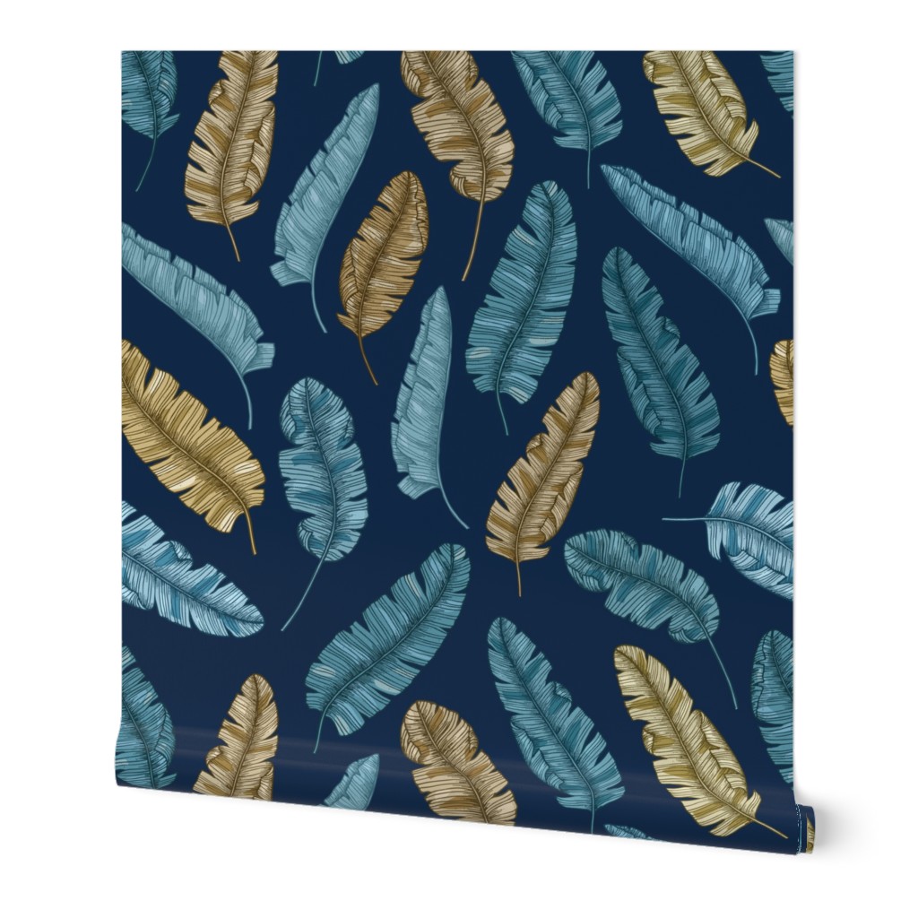 Blue tropical leaves