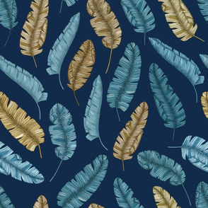 Blue tropical leaves