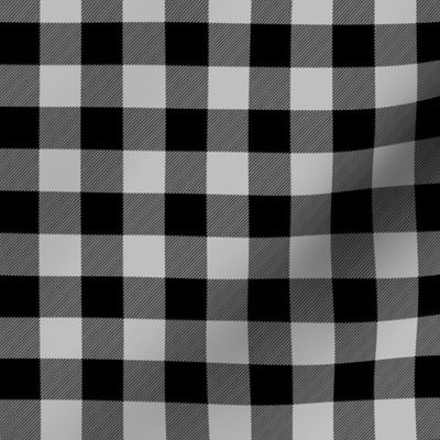 3/4" Black + Gray Buffalo Plaid – Lumberjack Buffalo Check