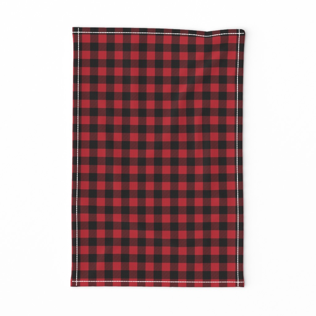 3/4" Black + Red Buffalo Plaid – Lumberjack Buffalo Check