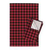 3/4" Black + Red Buffalo Plaid – Lumberjack Buffalo Check