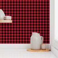 3/4" Black + Red Buffalo Plaid – Lumberjack Buffalo Check