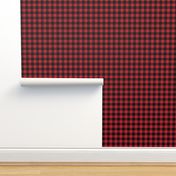 3/4" Black + Red Buffalo Plaid – Lumberjack Buffalo Check