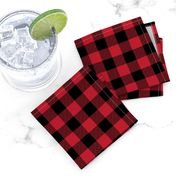 3/4" Black + Red Buffalo Plaid – Lumberjack Buffalo Check