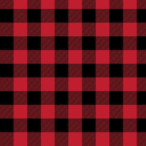 3/4" Black + Red Buffalo Plaid – Lumberjack Buffalo Check