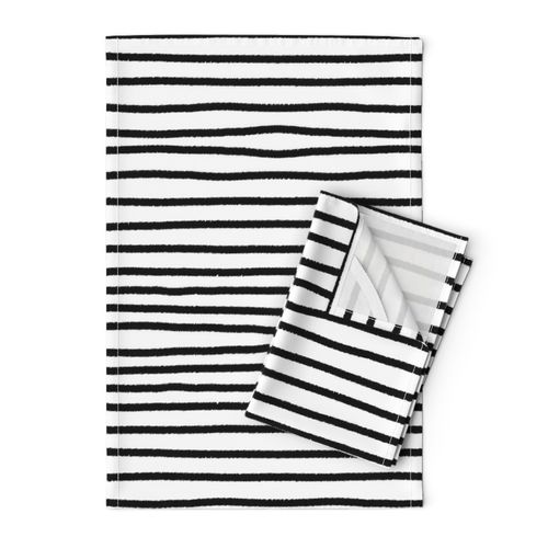 Sketchy Stripes // Black (Large Size Print)