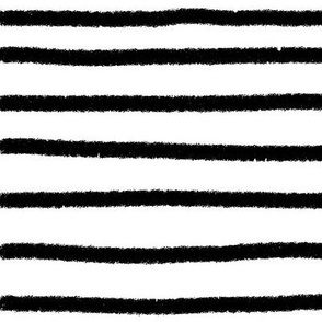 Sketchy Stripes // Black (Large Size Print)