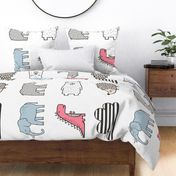 Bears,Cloud,Hedgehog,T rex & Elephant  Pillow Plush Plushie Softie Cut & Sew