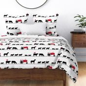 (large scale) farm animals on parade - black and red
