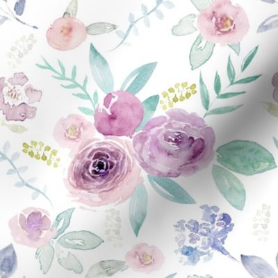 Spring Watercolour Florals MEDIUM