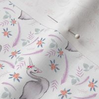 Watercolour Whimsical Swan purple hue SMALL