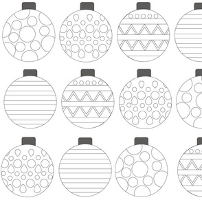 Cut and Color Christmas Ornaments 