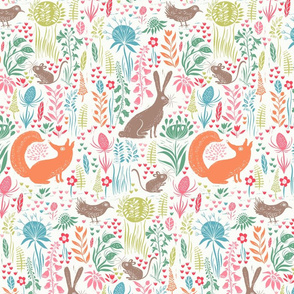 Block print woodland animals