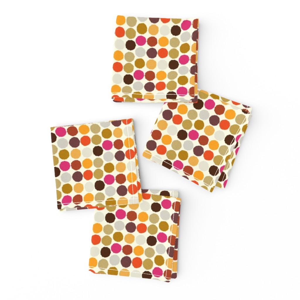 Autumn Polka Dots Small || Purple Gold Orange Brown Gray grey Pink  _ Miss Chiff Designs 