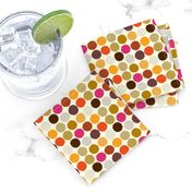 Autumn Polka Dots Small || Purple Gold Orange Brown Gray grey Pink  _ Miss Chiff Designs 