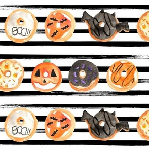 1.5" Halloween Donuts // Black and White Stripes