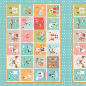 Advent Calendar Placemat Blue