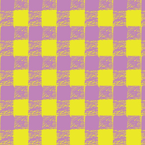 buffalo plaid-lavender & yellow