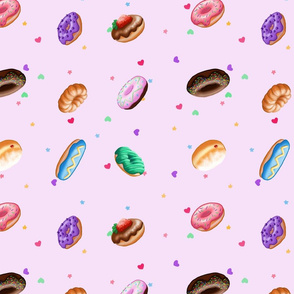 Donut pattern in purple