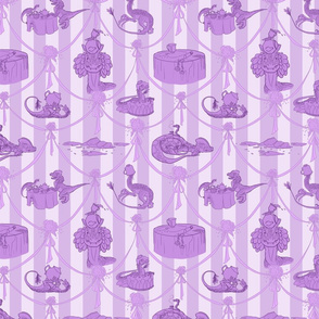 Dino Tea Party in Purple