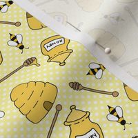 Honey Bee Pattern in Yellow