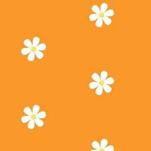 Orange Daisy Dots