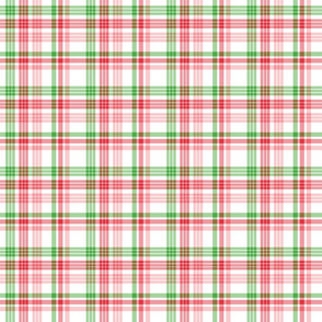 Green, Red, White, and Pink Plaid