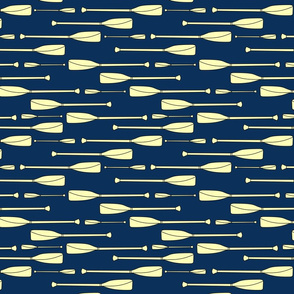 rowing oars navy and cream