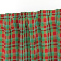 Holiday plaid, Red and green