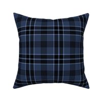 Navy Blue and Black Plaid