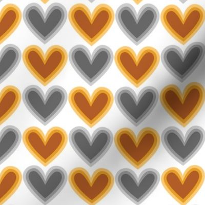 Hearts Beat Gold Pattern