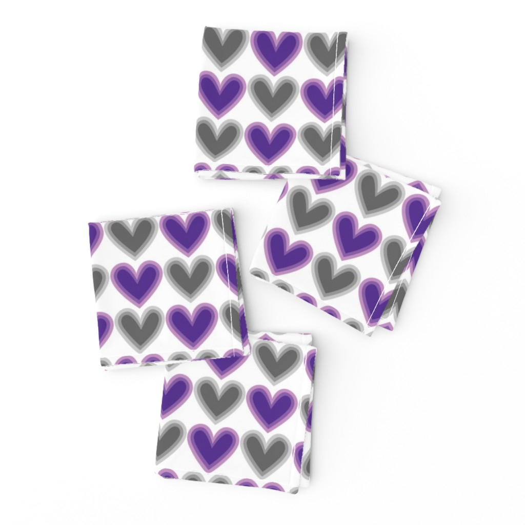 Hearts Beat Purple Pattern